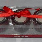 3 Red Votive Candle Gift Boxed Set
