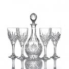 Dublin by Godinger Fine Crystal Wine Decanter Set with 4 Glasses