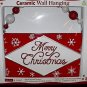 Merry Christmas Ceramic Wall Hanging Plaque