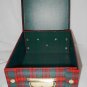 Red and Green Plaid Snap & Store Collapsible Box 11 x 9