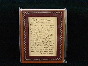 Blue Mountain Arts Easel-back Love print 'To My Husband and Very Best Friend'