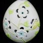Ganz Ceramic Egg Yellow Flowers & Butterfly Tea Light