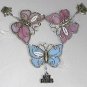 Ganz Silver & Pink 'Welcome' Butterfly Car Charm Ornament