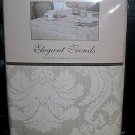 Elegant Trends Luxurious Damask Ivory Oblong Tablecloth 60" x 102"