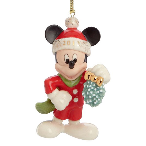 Lenox Dated 2012 Annual Collectible Mistletoe Mickey Ornament