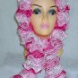 Handmade Ruffle Boa Type Scarf Beautiful Frilly Lace Pinks White Add Pizzazz