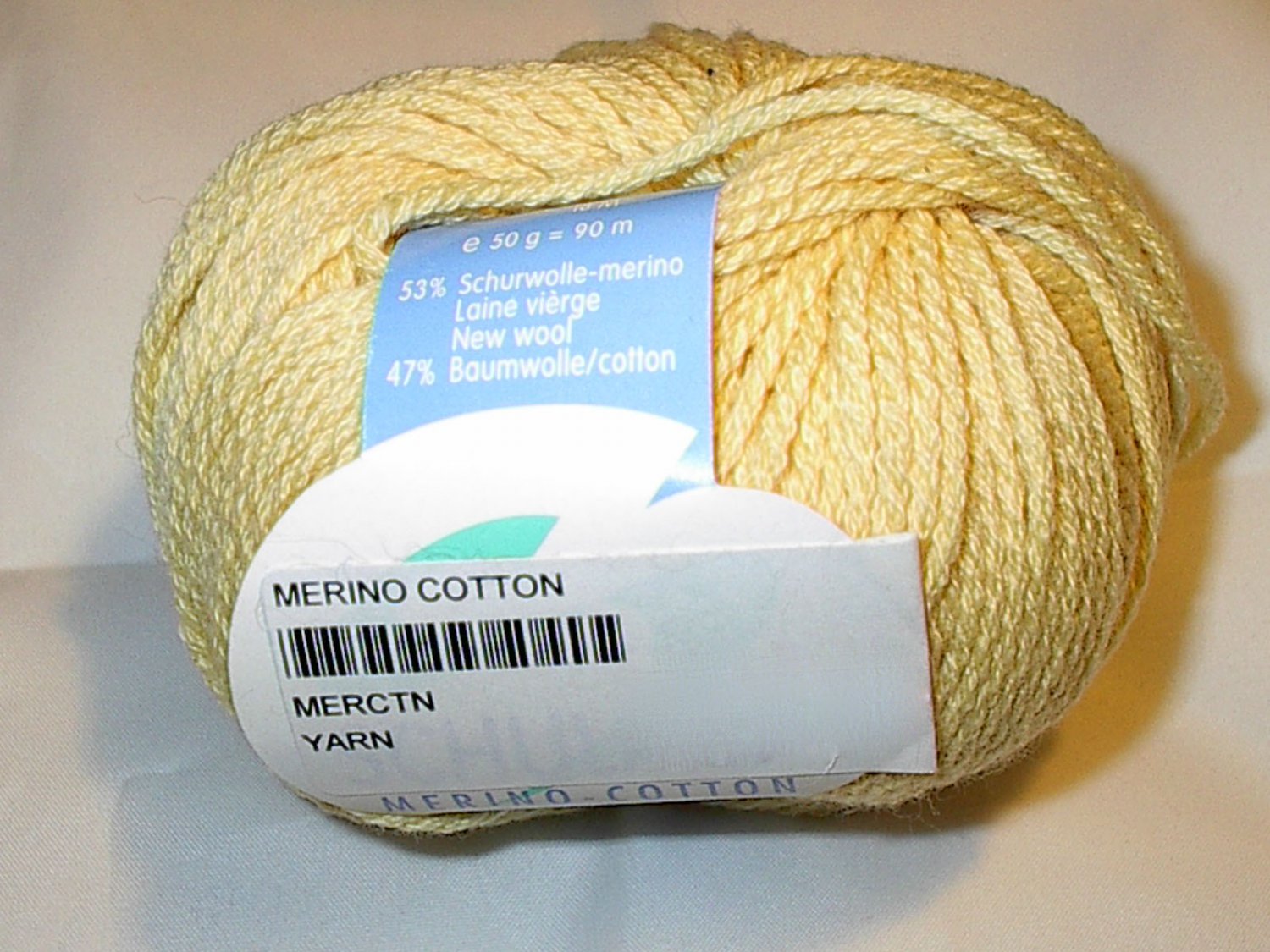 Schulana Merino Cotton 90 Yarn Butter Yellow 60