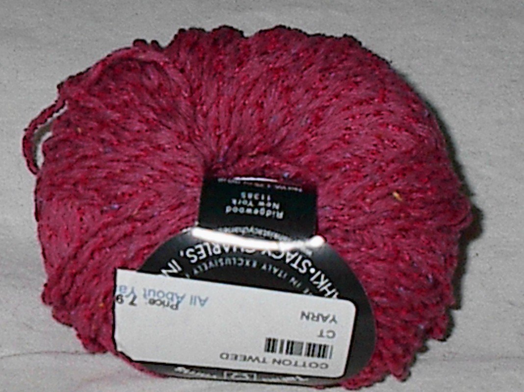 Tahki Cotton Tweed Worsted Italian Yarn 006 Red