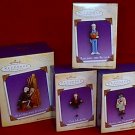 Lot of 4 Hallmark Halloween 2004 Ornaments Old Ned, Hugo, The Master, Bateson