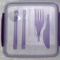 Sistema Lunch Plus To-Go 40.5 oz BPA Free Container w Snap Utensils DW MW Safe