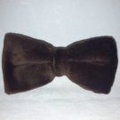 VINTAGE ORMOND CHOCOLATE BROWN VELVET Boys CLIP ON BOW TIE