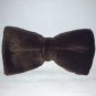VINTAGE ORMOND CHOCOLATE BROWN VELVET Boys CLIP ON BOW TIE