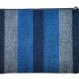 Set Large Tote Canvas + Cosmetic Pouch Shoulder Bag Shopping Travel Tote Bag Eco-Friendly - BLUE