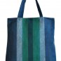 Set Large Tote Canvas + Cosmetic Pouch Shoulder Bag Shopping Travel Tote Bag Eco-Friendly - GREEN
