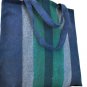Set Large Tote Canvas + Cosmetic Pouch Shoulder Bag Shopping Travel Tote Bag Eco-Friendly - GREEN