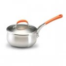 Rachael Ray 3 Qt. Covered Shallow Saucepan (T-Box) - Stainless Steel