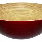 14" BAMBOO BOWL GLOSSY MAHOGANY