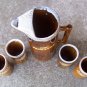 Vtg Van Briggle Art Pottery 11 1/2 Pitcher & 4 Tumblers signed Anna Van Briggle