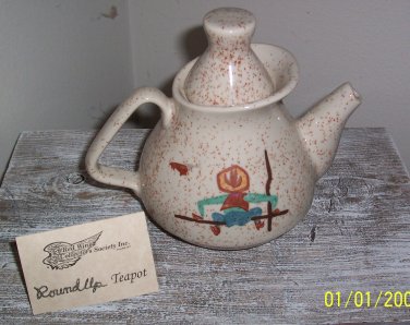 Red Wing Pottery Collector's Society 2006 Round Up Teapot,Tea Pot