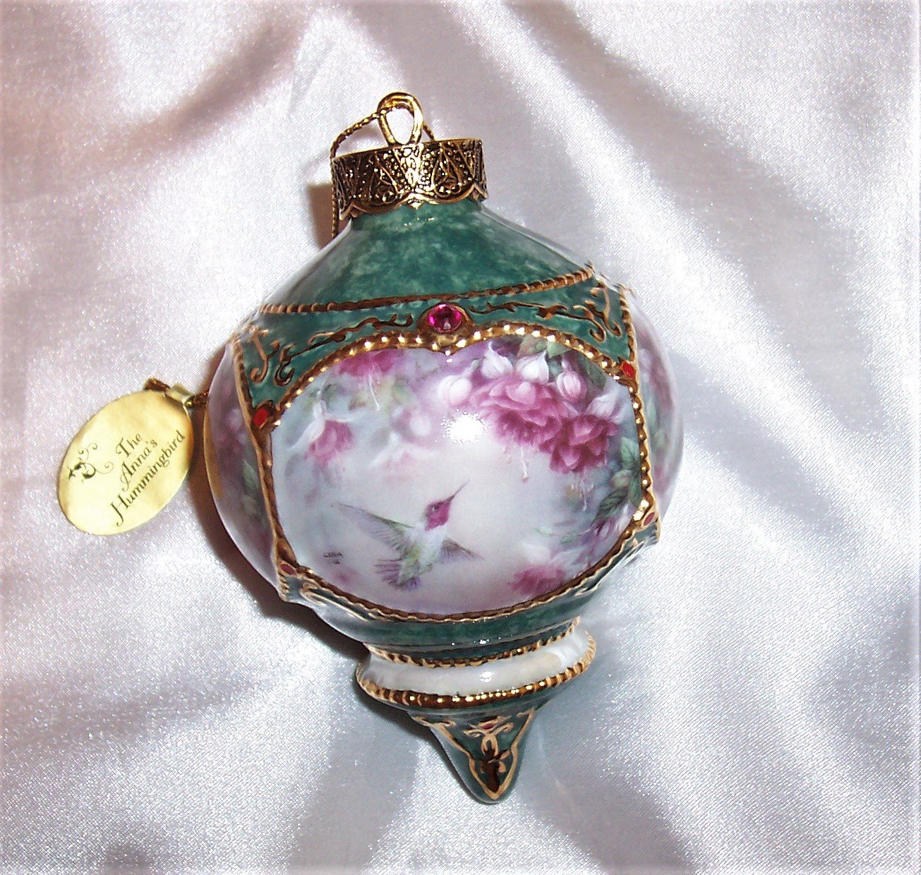 BRADFORD EXCHANGE LENA LIU 'S PORCELAIN HUMMINGBIRD ORNAMENT/The Anna's ...