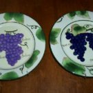 Baun Bros. Style-Eyes Tuscan Grape Pattern Plates (set 2)