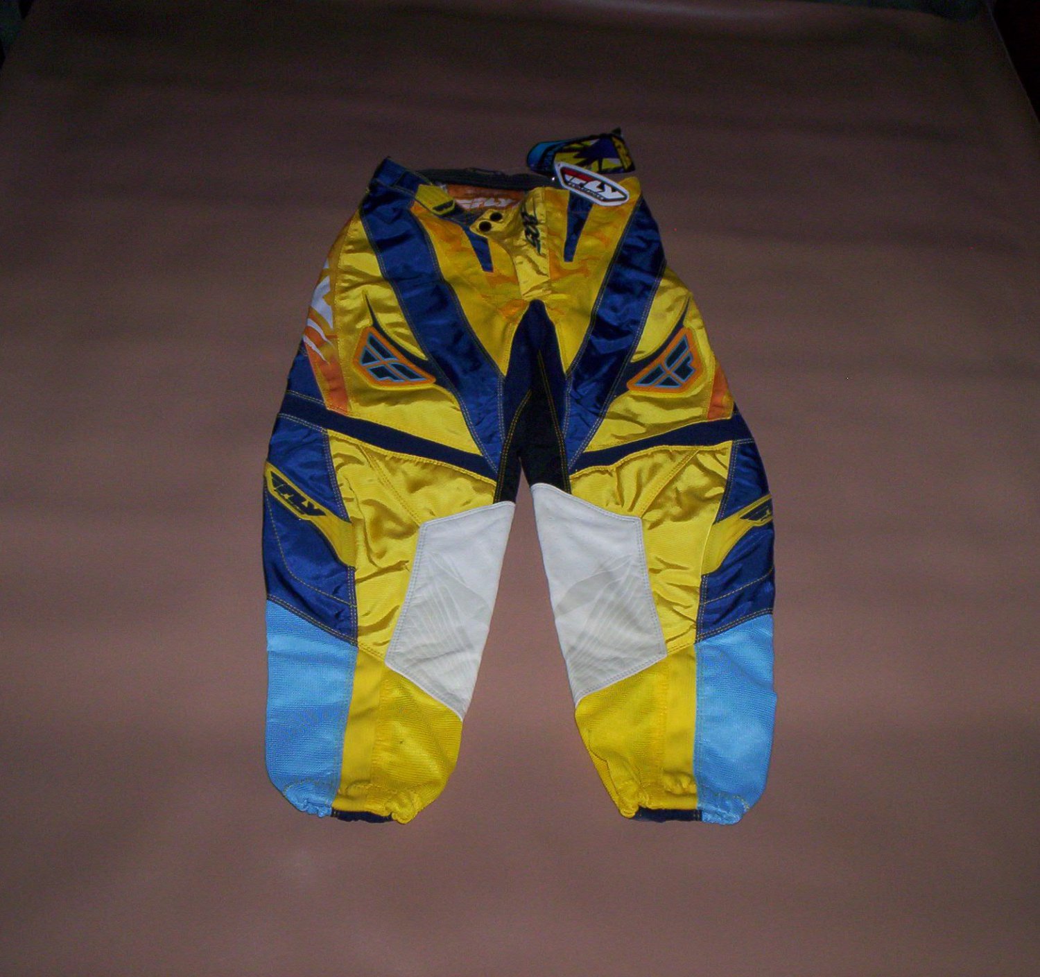 Authentic Fly RaceWear 805 Pants Youth Sz 28 Yellow Blue New w/Tags!