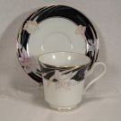 Mikasa Charisma Black Footed Cup and Saucer