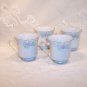 Prestige - China Garden - Set of 4 Footed Cups Pink and Blue Flowers