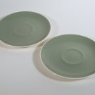 Pair of Saucers Harkerware Ivy Wreath Pattern by Harker