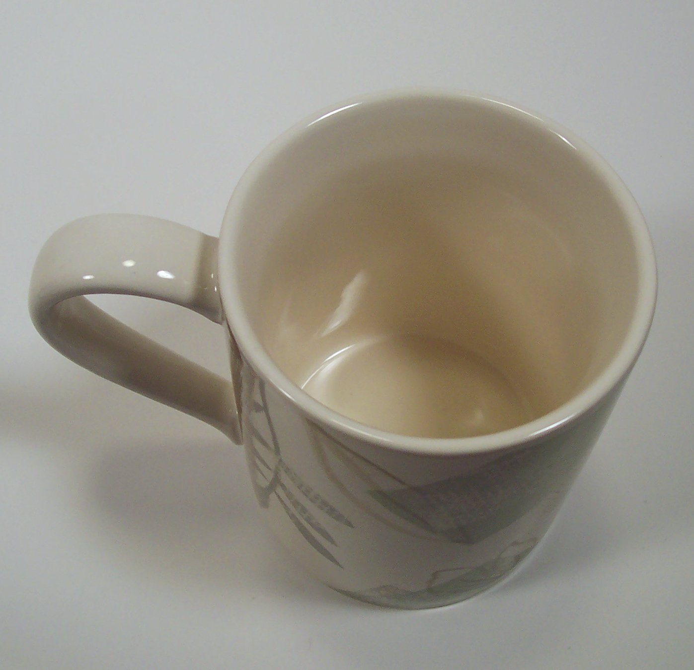 Corelle Textured Leaves Mug 3 7/8" tall Corelle Coordinates Stoneware