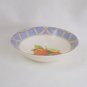 Arcopal Coupe Cereal Bowl 6 1/2" Blue, Green, and Red Plaid border with Peaches France ARP39