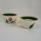 Stangl Pottery Thistle Pair of Cups excellent pre-owned condition Vintage Pink Thistle