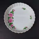 Christineholm Vintage Tart Quiche Pie Plate The Rose Collection Fluted sides 9.25 x 1.5