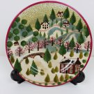 Block Country Village Salad Plate Winter Scene from the Brock Gear Line