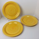 Citrus Grove Dinner Plates 10.75" Set of 4 Orange Yellow Hand Painted