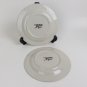 Farberware Holiday Snowman Pair of Salad Plates with Tree, red berries & bird