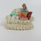 Vintage Sleeping Cat & Wrapped Gifts on Sofa figurine Geo Z Lefton Memories of Home © 1992