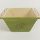 Tastefully Simple Host Collection Green Dip Bowl Raised Leaf Graphics