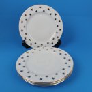 American Atelier Party Time Set of 4 Salad or Dessert Plates 8" White with Gold Stars
