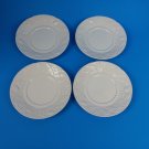 Mikasa English Countryside Set of 4 Saucers 6.5 in White Pattern DP900