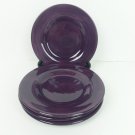 TableTop Unlimited SALUTE Salad Plates Set of 4 purple plum 8.5 in Hand Painted Collection