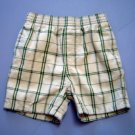 GYMBOREE Khaki and Green Plaid Shorts, Infant Boys 18-24 Months