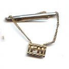 Vintage Initials F H Goldtone Tie Clasp
