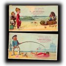 2 1880s Morrisania NJ Jeweler Trade Cards