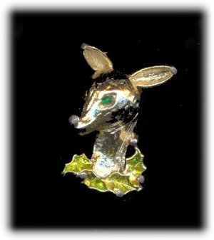 Vintage Gerry's Reindeer Christmas Pin