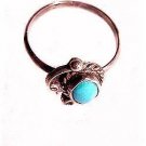 Lovely Sterling Silver Size 8 with Blue Ladies Ring