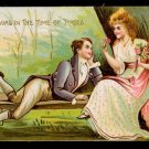 Lovely 'T'was in the Time of Roses' Valentine Postcard