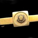 Vintage ICMS I.C.M.S. Goldtone Enamel Tie Clasp