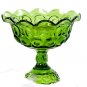 Vintage Green Footed Compote Dish, in a thumbnail design
