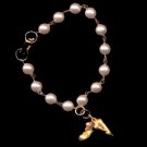 Faux Pearl and Ballerina Shoes Bracelet - Lovely